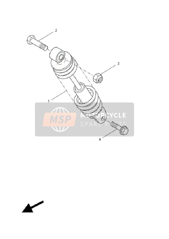 Yamaha CW50N BWS 2008 Suspension arrière pour un 2008 Yamaha CW50N BWS